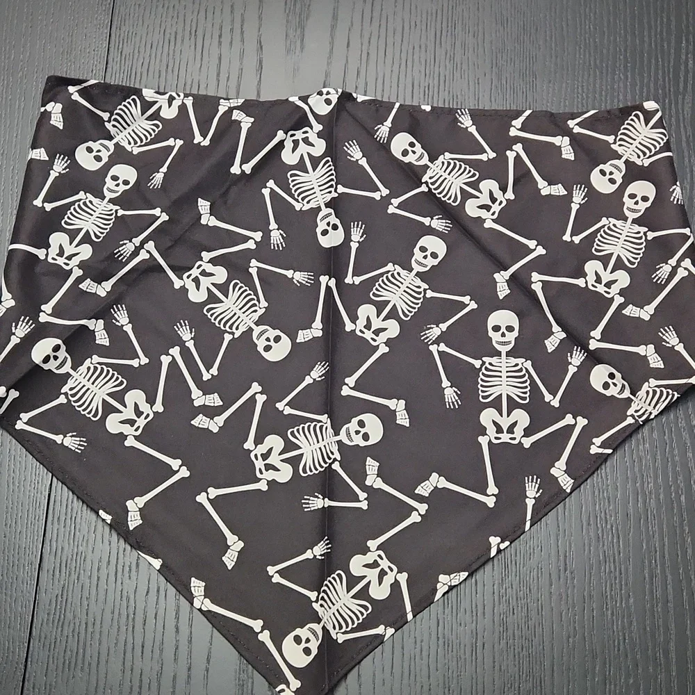Skeleton Print Pet Bandana